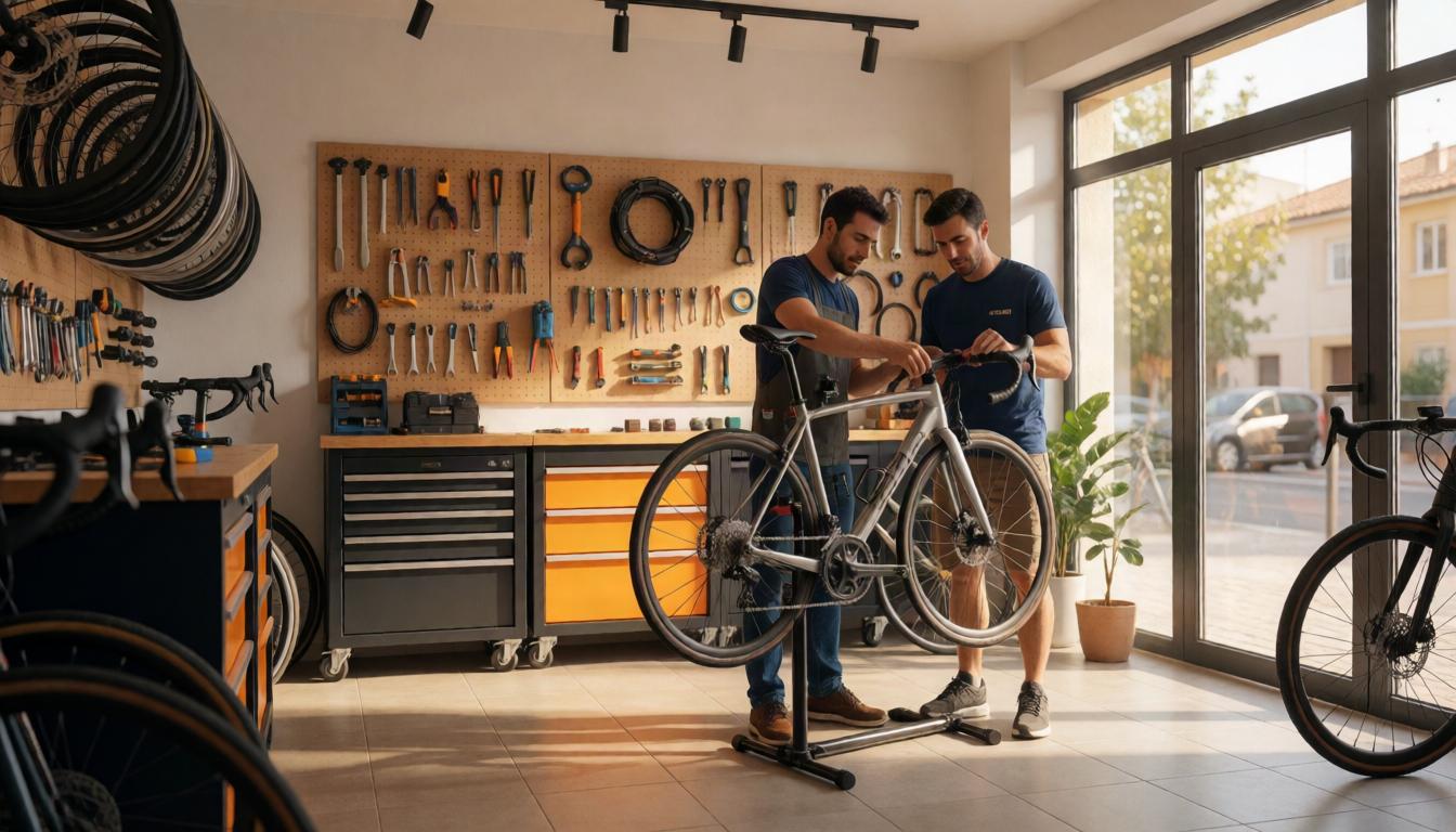 Bicycle servicing done clearly